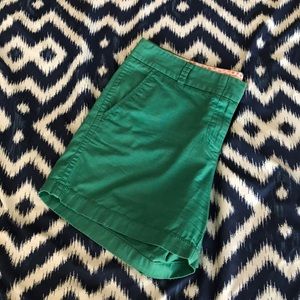 Green J Crew shorts